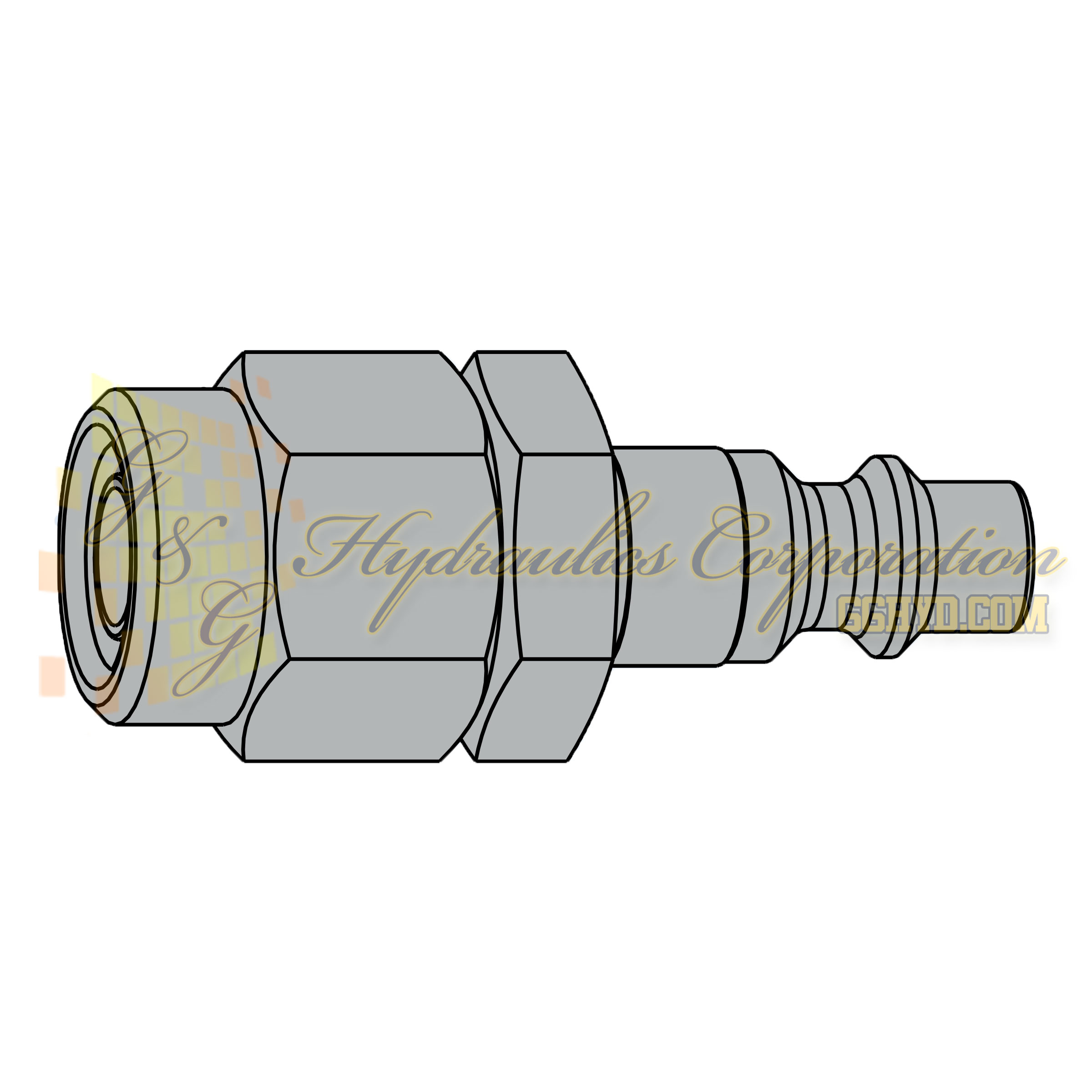 10-310-5062 CEJN Quick Disconnect Nipple, 8x12 mm Stream-Line connection, 232 PSI (16 bar)