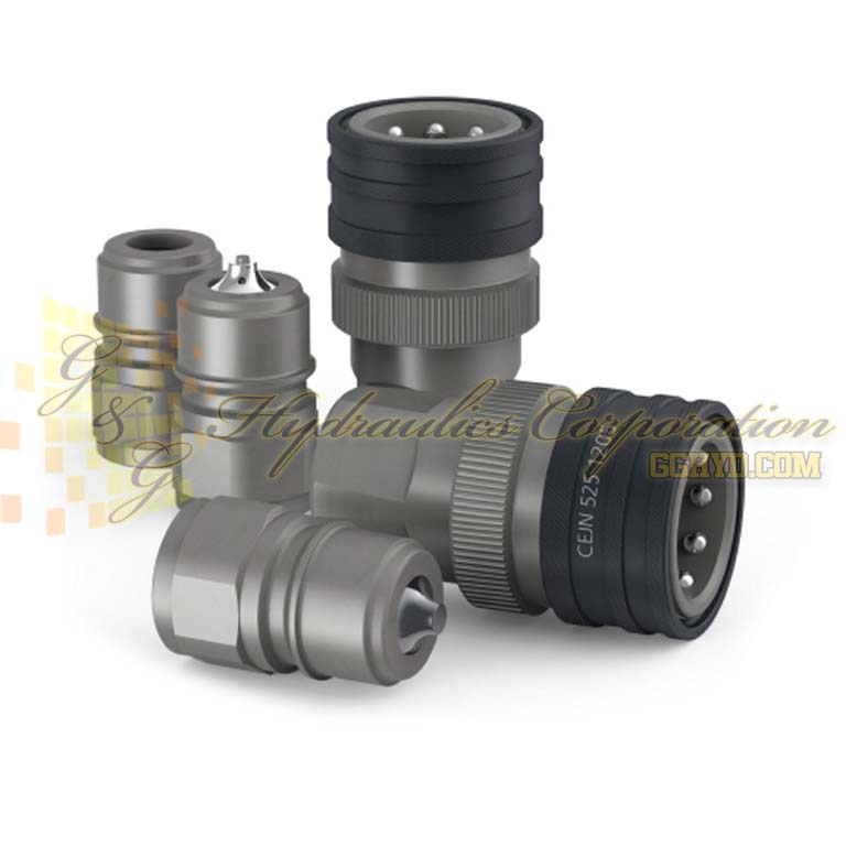 10-525-1235 CEJN Series 525, DN 12.5 Coupling With Pressure Eliminator Female Thread G 1/2" Connection NBR