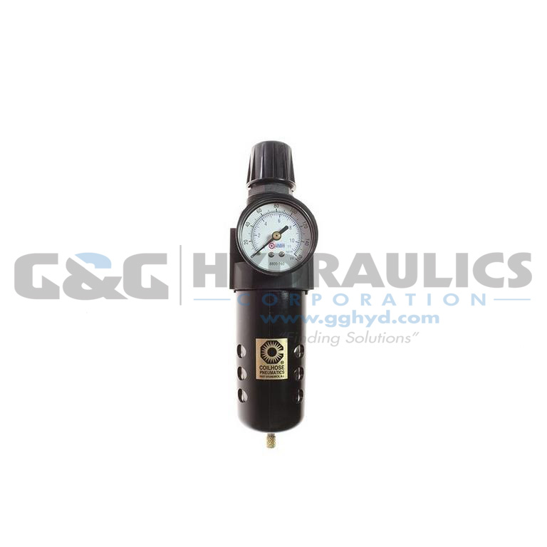 27FC4-GL Coilhose 27 Series 1/2" Integral Filter/Regulator, Gauge, 0-60 psi UPC #029292496520