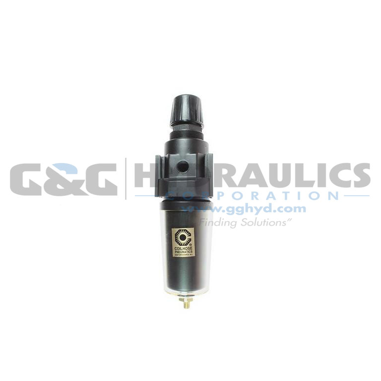 27FC6-S Coilhose 27 Series 3/4" Integral Filter/Regulator, Metal Bowl with Sight Glass UPC #029292770804