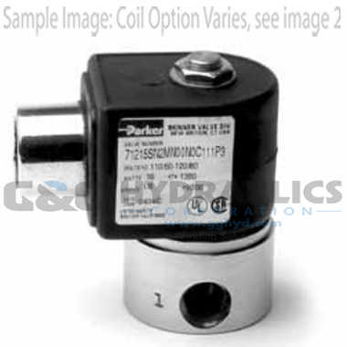71215SN1MF00N0D100P3 Parker Skinner 2 Way Normally Closed 1/8" NPT Direct Acting Stainless Steel Solenoid Valve 110/50-120/60VAC DIN - 1