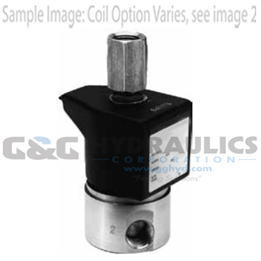 71315SN2EV00M2G011C1 Parker Skinner 3 Way Normally Closed 1/4" NPT Direct Acting Stainless Steel Solenoid Valve 12VDC Magnelatch 3-wire AC/DC (DC pulse) - 1