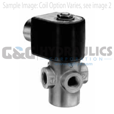 7131TBN2LV00N0C222C2 Parker Skinner 3-Way Normally Closed Direct Acting  Brass Solenoid Valve 24V DC Conduit Housing-1
