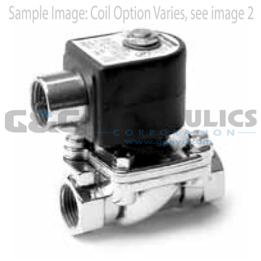 7221GBN51N00N0D100P3 Parker Skinner 2-Way Normally Closed Direct Lift Brass Solenoid Valve 120/60-110/50V AC DIN Housing-1
