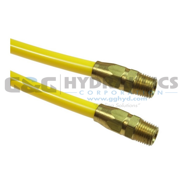 PR14-15-Y Coilhose Flexcoil, 1/4" x 15', 1/4" NPT Reusable Rigid Fittings, Yellow UPC #029292447676-1