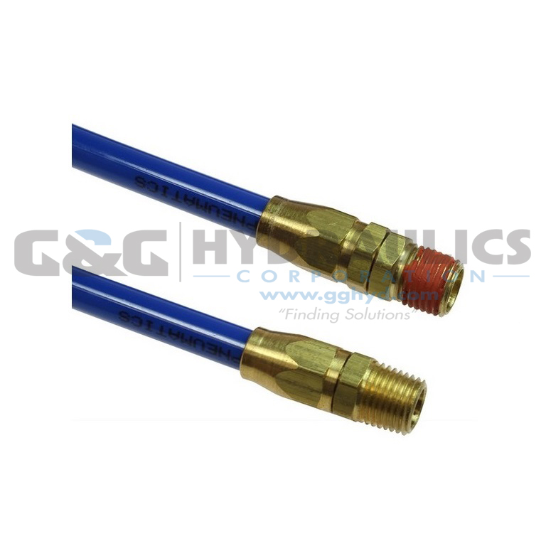 PR14-15A-B Coilhose Flexcoil, 1/4" x 15', 1/4" NPT Reusable Swivel & Rigid Fittings, Blue UPC #029292448024-1