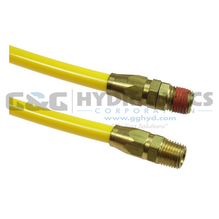 PR14-15A-Y Coilhose Flexcoil, 1/4" x 15', 1/4" NPT Reusable Swivel & Rigid Fittings, Yellow UPC #029292448178-1