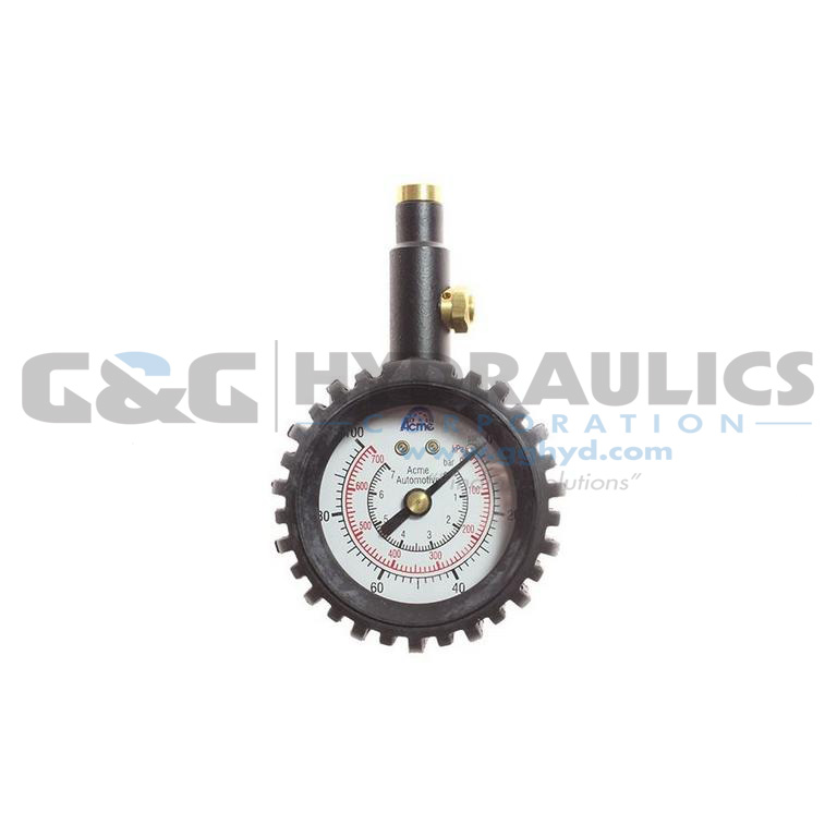 A530RB-PB Coilhose Dial Tire Gauge with/ Boot, 0-100 lbs, Display UPC #048232305302
