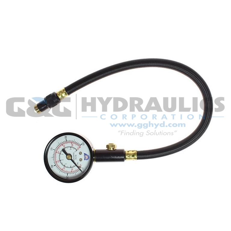 A534-BL Coilhose Extension Tire Gauge, 0-100 lbs, Display UPC #048232105346