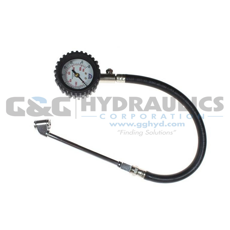 A535RB-PB Coilhose Extension Tire Gauge with/ Boot, 0-160 lbs, Display UPC #048232215359