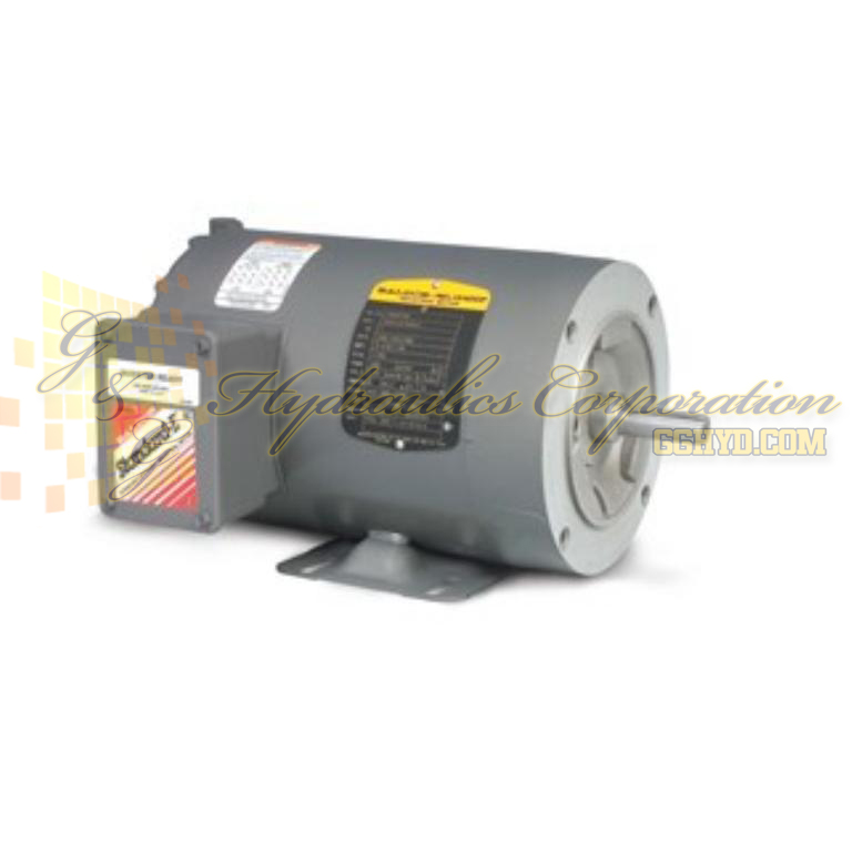 CNM3457 Baldor Three Phase, Totally Enclosed, C-Face, Foot Mounted 1/3HP, 3450RPM, 56C Frame UPC #781568462256