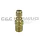 1109STB Coilhose Straight Through Connector, Brass, 1/2