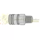 10-220-1151 CEJN Quick Disconnect Coupling, 1/8" Male Thread BSPT Connection, 507 PSI (35 bar)   