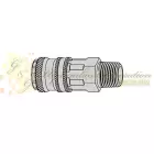 10-300-2454 CEJN Quick Disconnect eSafe Coupling, 3/8" Male Thread NPT Connection, 232 PSI (16 bar) (Replacement part for code 10-300-1454)