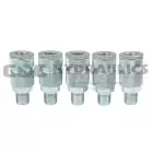 142S-T5 Coilhose 1/4" ARO Steel Coupler, 1/4" MPT, 5 Pack UPC #029292927000