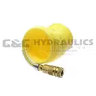 150-N14-50A Coilhose Nylon Coil, 1/4" x 50', 1/4" Industrial Coupler & 1/4" NPT Swivel Fitting, Yellow UPC #029292279680