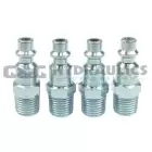 1501-DL4 Coilhose 1/4" Industrial Connector, 1/4" MPT, with Display Packaging of 4 UPC #029292116428