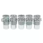 150S-T5 Coilhose 1/4" Industrial Steel Coupler, 1/4" FPT, 5 Pack UPC #029292927024