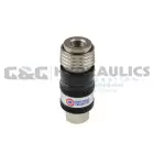 150USE Coilhose 5-in-1 Automatic Safety Exhaust Coupler 1/4" Body, 1/4" FPT UPC #029292107549