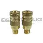 152-DL2 Coilhose 1/4" Industrial Coupler, 1/4" MPT, with Display Packaging of 2 UPC #029292115773