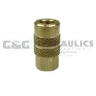 16X6F-DL Coilhose 1/4" Automotive 6 Ball Coupler, 3/8" FPT, with Display Packaging UPC #029292926737