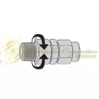 19-958-1092 CEJN Stream-Line Hose Adapters 1/4" (6.5x10 mm) to 1/4" NPT with Swivel   
