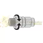 19-958-1292 CEJN Stream-Line Hose Adapters 1/4" Male NPT Connection For 5/16" (8x12 mm) 