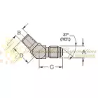 253017 Hytec Fitting, 45° Male Elbow UPC #662536109406
