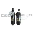 26FCL2-G Coilhose 26 Series 1/4" Integral F/R & Lubricator, Gauge UPC #029292492928