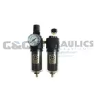 26FCL2-GS Coilhose 26 Series 1/4" Integral F/R & Lubricator, Gauge, Metal Bowl with Sight Glass UPC #029292875271