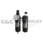 26FCL3-G Coilhose 26 Series 3/8" Integral F/R & Lubricator, Gauge UPC #029292492942