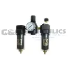 26FRL3-GS Coilhose 26 Series 3/8" Filter/Regulator/Lubricator, Gauge, Metal Bowl with Sight Glass UPC #029292875400