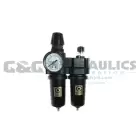 27FCL4-GM Coilhose 27 Series 1/2" Integral Filter/Regulator + Lubricator, Gauge, Metal Bowl UPC #029292876414