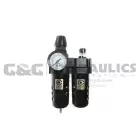 27FCL6-DGL Coilhose 27 Series 3/4" Integral Filter/Regulator + Lubricator, Auto Drain, Gauge, 0-60 psi UPC #029292876490