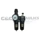 27FCL6-DGM Coilhose 27 Series 3/4" Integral Filter/Regulator + Lubricator, Auto Drain, Gauge, Metal Bowl UPC #029292876506