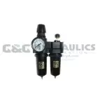27FCL6-GHMX Coilhose 27 Series 3/4" Integral Filter/Regulator + Lubricator, Gauge, 0-250 psi, Metal Bowl, 5µ Element UPC #029292876551