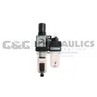 29-2D14-00D Coilhose 29 Series Filter/ Regulator + Lubricator, Mini, 1/4", Automatic, with/ Square Gauge UPC #029292753715