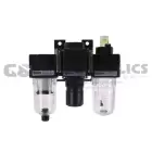 29-2T14-00 Coilhose 29 Series Filter + Regulator + Lubricator, Mini, 1/4", Manual, with/ Square Gauge UPC #029292753852