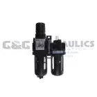 29-4D12-00 Coilhose 29 Series Filter/Regulator + Lubricator, Standard, 1/2", Manual, with/ Square Gauge UPC #029292753791