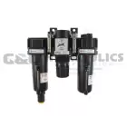 29-4T12-00DM Coilhose 29 Series Filter + Regulator + Lubricator, Standard, 1/2", Automatic, with/ Square Gauge, Metal Bowl UPC #029292753999