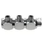 3032S Coilhose 3 Port Chrome Swivel Manifold, 1/4" In, 1/4" Out UPC #029292928519