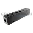 3063 Coilhose 6 Port Aluminum Manifold, 3/8" In x 1/4" Out UPC #029292130646