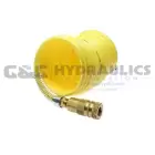 580-N38-12A Coilhose Nylon Coil, 3/8" x 12', 3/8" Industrial Coupler & 3/8" NPT Swivel Fitting, Yellow UPC #029292922654