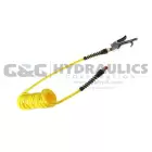 600-PU15B-Y Coilhose Flexcoil, 1/4" x 15ft with 600-S Blow Gun. 1/4" NPT Fittings, Yellow UPC #029292880565