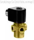 Parker Skinner 3 Way Solenoid Valve - Complete 7132TBN2NV00N0C322B6 1/4" NPT Normally Closed Direct Acting Brass 120/60 Conduit