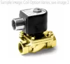 Parker Skinner 2 Way Solenoid Valve - Complete 7221GBN4VV00N0C111B2 1/2" NPT Normally Closed Direct Lift Brass 24/60 Conduit