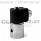 73212SN2MN00N0C111P3 Parker Skinner 2 Way Normally Closed 1/4" NPT Pilot Operated Internal Pilot Supply Stainless Steel Solenoid Valve 110/50-120/60VAC Conduit