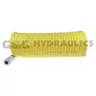 N12-12CC12 Coilhose Nylon Coil, 1/2" x 12', 1/2" Industrial Coupler & Connector, Yellow UPC #029292278614