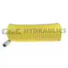 N12-25CC12 Coilhose Nylon Coil, 1/2" x 25', 1/2" Industrial Coupler & Connector, Yellow UPC #029292278898