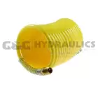 N14-50 Coilhose Nylon Coil, 1/4" x 50', 1/4" NPT Rigid Fittings, Yellow UPC #029292275453